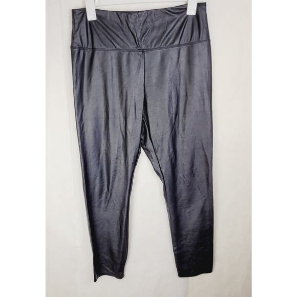 Lysse black faux leather pants women's size 1X - Picture 1 of 8